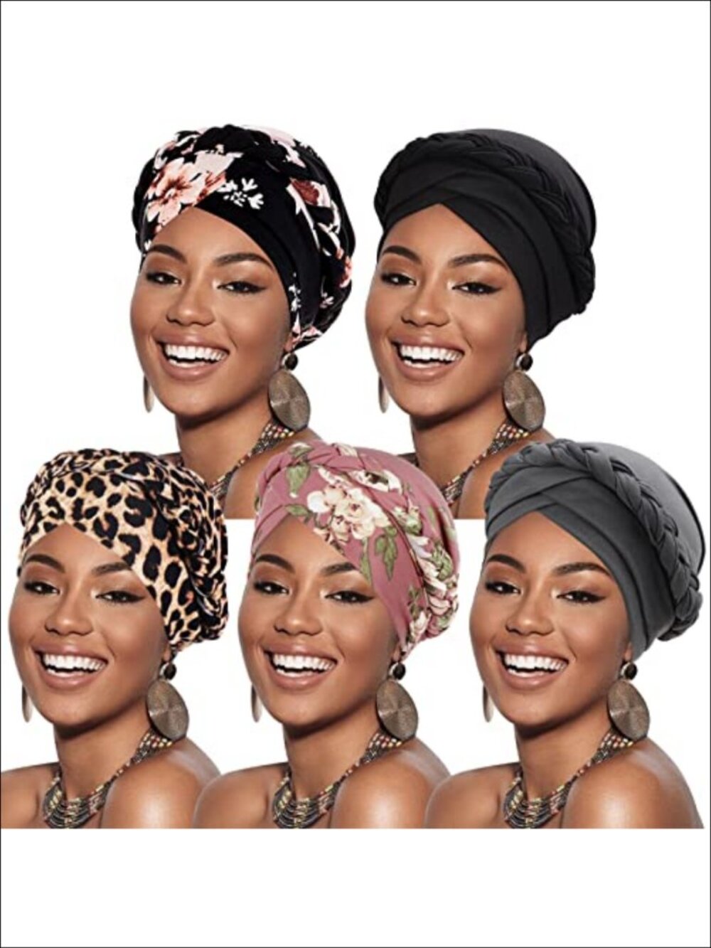 Pre-Tied Twist Turban Headwrap Beanie Chemo Cap Stretch One Size